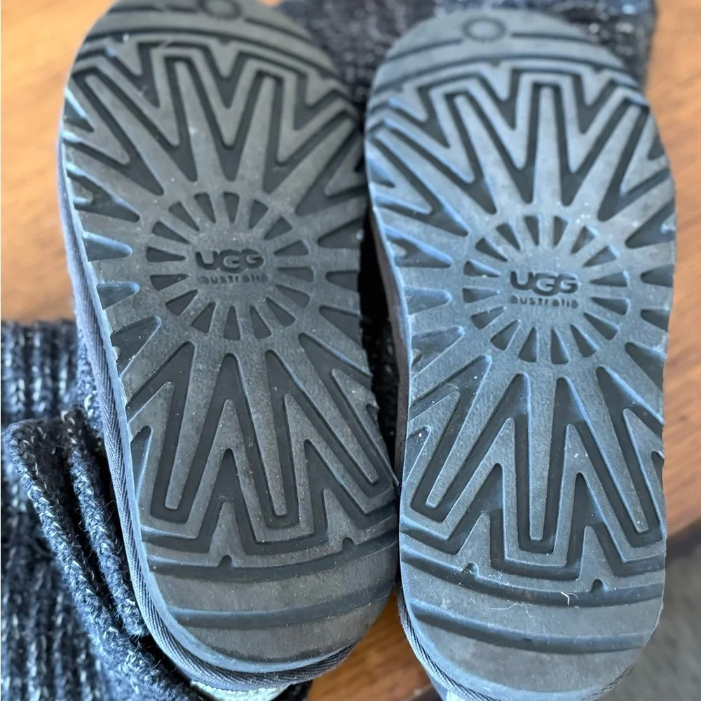 UGG Gray and Silver Knit Boots Size 7 - Picture 6 of 7